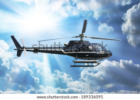 Helicopter for sightseeing.