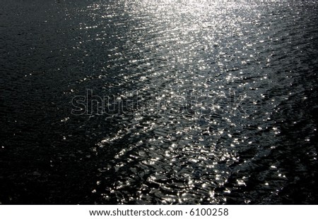 Glistening light catches the ripples of a calm stretch of water