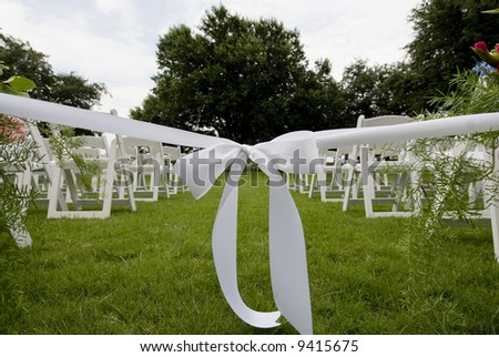 Aisle Runner On Grass For Outdoor Wedding