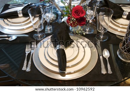 Dining Room on An Image Of A Formal Dining Room Place Setting Stock Photo 10962592
