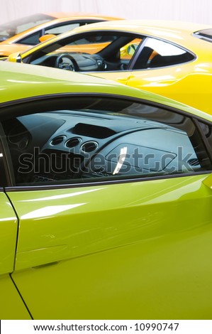 stock photo an image of a Italian sports cars in Ferrari and two 