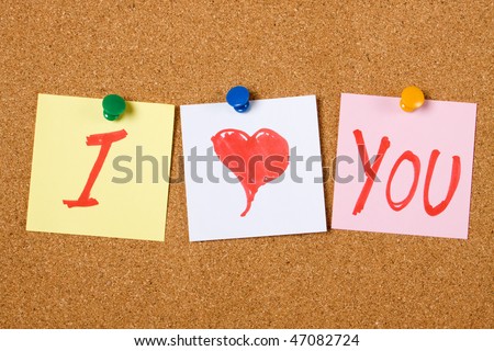 Love You On Paper. stock photo : I love You