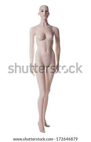 mannequin female isolated on white background