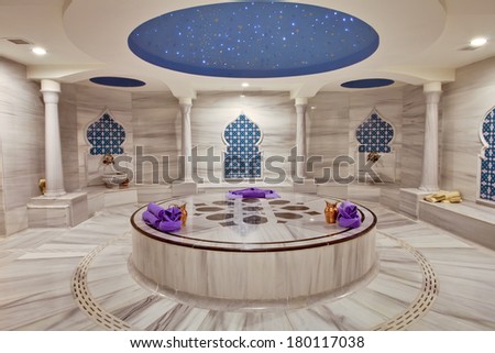 Side Turkey OCTOBER 7 Royal Alhambra Palace Spa facilities include a Turkish bath sauna and fitness room massage services can be provided on October 7 2013 in Side Turkey Side Turkey OCTOBER 7 Royal Alhambra Palace Spa facilities include a Turkish bath sauna and fitness room massage services can be provided on October 7 2013 in Side Turkey