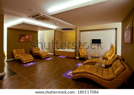 Side, Turkey - OCTOBER 7: Royal Alhambra Palace. Spa facilities include a Turkish bath, sauna and fitness room; massage services can be provided.  on October 7, 2013 in Side, Turkey