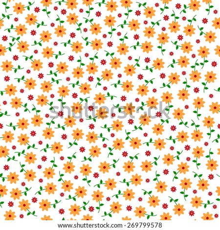 cute small vector flowers seamless pattern. flowers background.