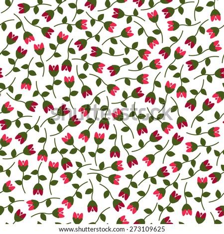 small vector flowers seamless pattern. flowers background.