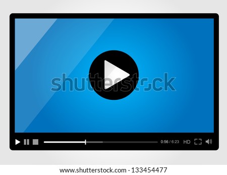 Video player for web minimalistic design Video player for web minimalistic design