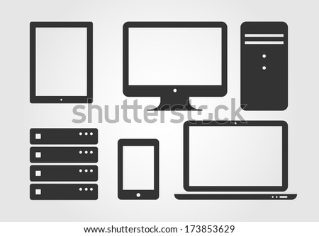 Electronic Device Icons flat design Electronic Device Icons flat design