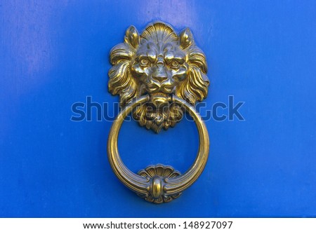 Lion Door Knocker at Paris, France