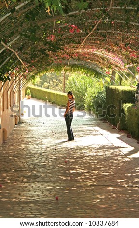 The girl in the flowers alley.