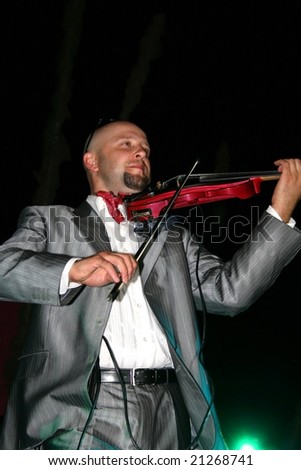 LIMASSOL,CYPRUS-JUNE 7:Unidentified Russian professional violinist  in Cypriot-Russian festival June 7, 2008 in Limassol,Cyprus.