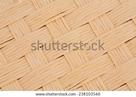 Rattan place mat texture for background, close-up image.