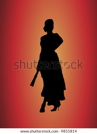 beautiful flamenco dancer