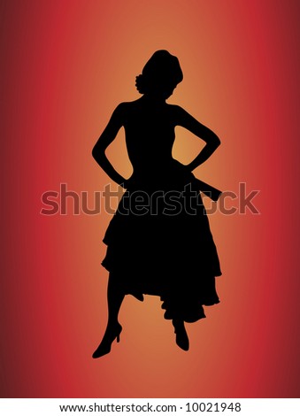 glamorous flamenco dancer