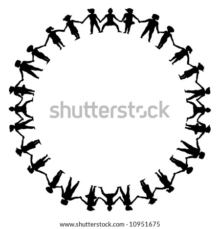 kids holding hands in a circle
