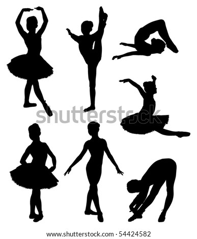 Vector Set Of Ballerina Silhouettes - 54424582 : Shutterstock