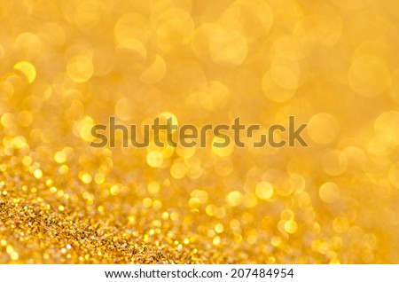 Bokeh abstract background wallpaper glitter gold for wedding and christmas ,summer festival design