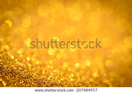 Bokeh abstract background wallpaper glitter gold for wedding and christmas ,summer festival design