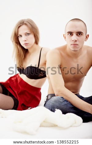 Couple in bed do not understand each other