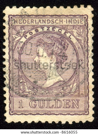 Vintage antique postage stamp from Netherlands