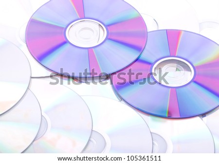 Background from the compact discs of CD and DVD