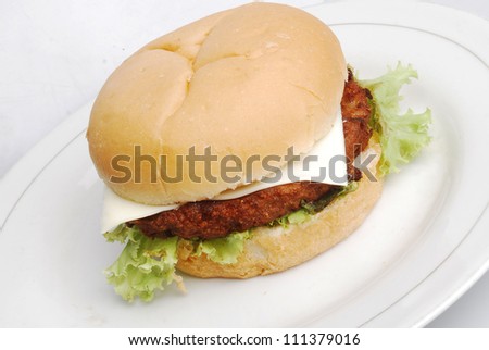 tasty burger perfect for lunch or breakfast