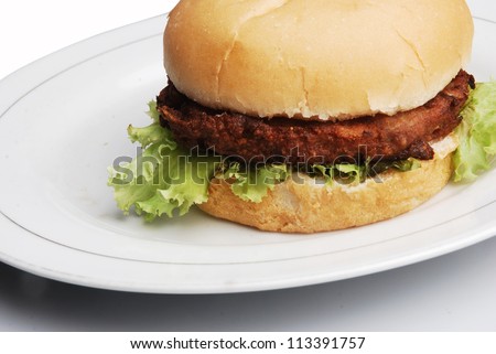 burger meals morning, noon, afternoon, fits all, isolated on white background