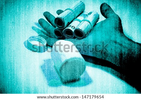 a abstract photo for Expensive  drugs rising costs to consumers and elderly on fixed incomes,grunge style