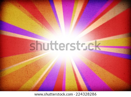 a graphic of abstract background explosion,vintage retro style with fabric texture