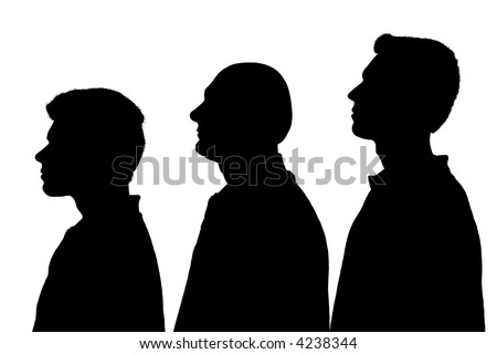 people standing silhouette