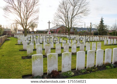 Cemetery great world war one flanders belgium