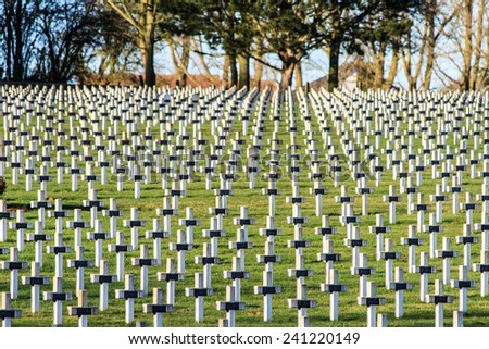 Cemetery world war one in France Vimy La Targette