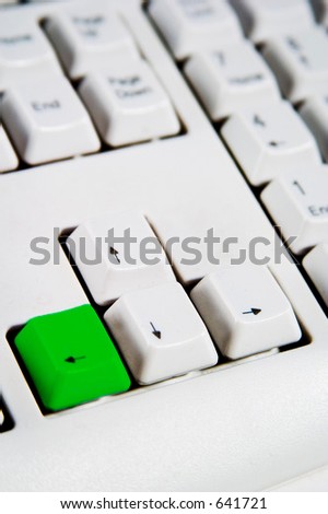 Jugá a la viborita (Snake) en YouTube! Stock-photo-arrow-keys-on-a-desktop-computer-keyboard-with-the-left-arrow-green-641721