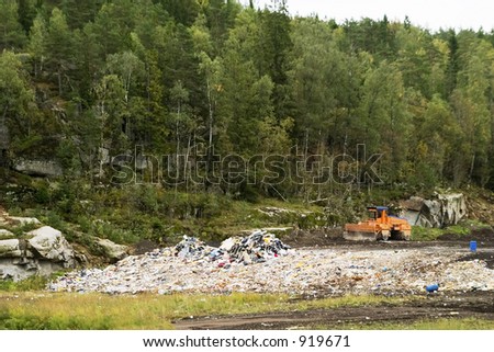The garbage landfill near Oslo, Norway