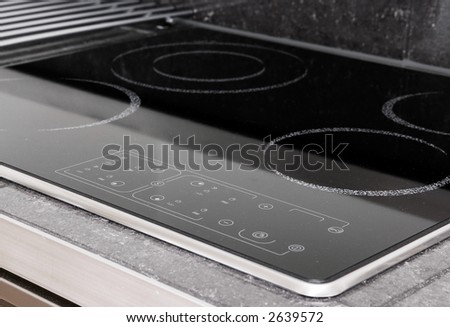 A modern induction stove detail