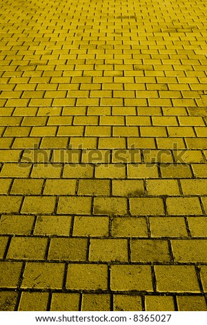stock photo : A background texture of a yellow brick road