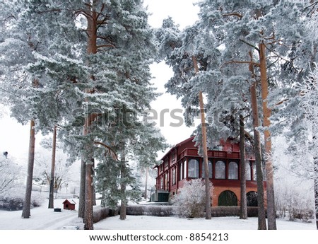 A villa in the winter