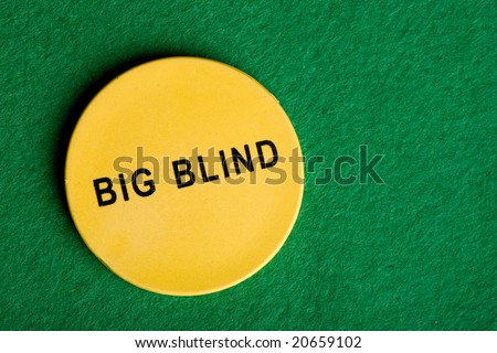 A big blind chip for poker