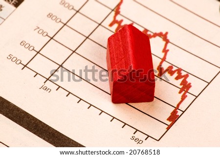 housing market graph. stock photo : Housing market