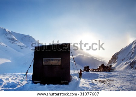 A base camp for a winter expedition - Spitsbergen, Svalbard, Norway