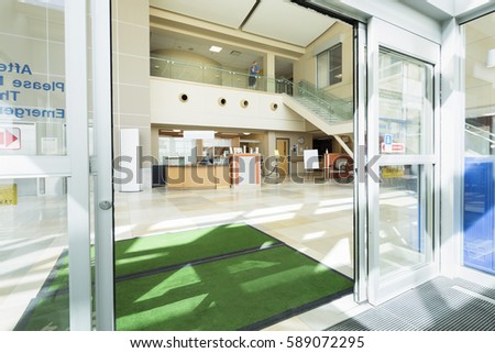 Door Mats At The Entrance Of Hospital