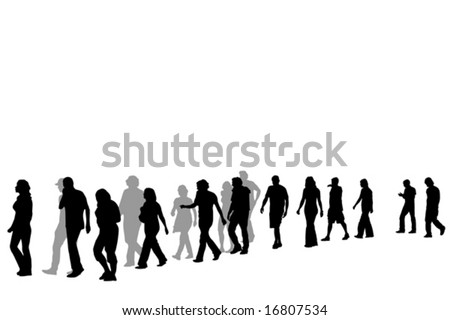 stock vector : people walking