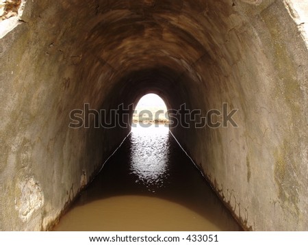 Water in a tunnel