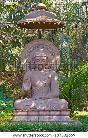 FEBRUARY 4, 2014, BHUBANESHWAR ORISSA, INDIA - Sculpture of Buddha in a city park