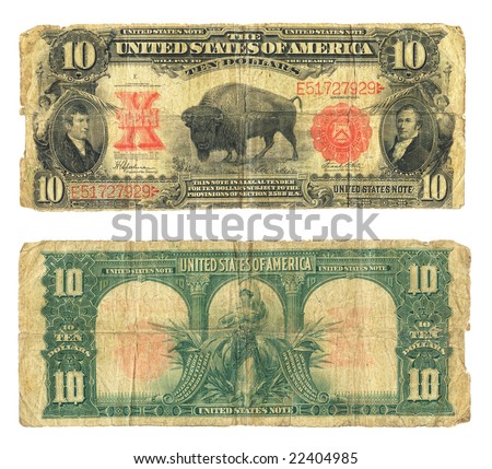 10 dollar bill clip art. stock photo : US ten dollar