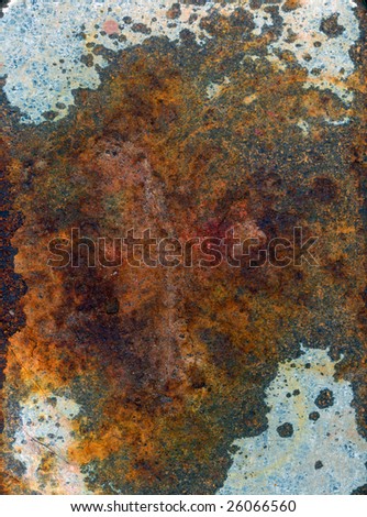 Colorful rust on a metal surface for a grunge background.