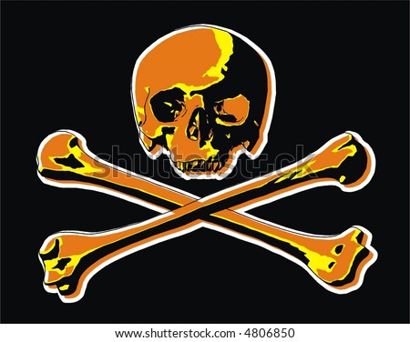 pics of skulls and crossbones. stock vector : Skull and cross