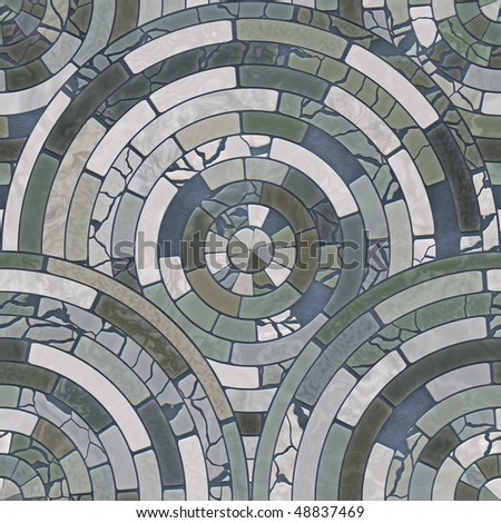 Perfect seamless tiling floor mosaic.