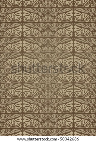 art nouveau wallpaper. Nouveau tiling wallpaper